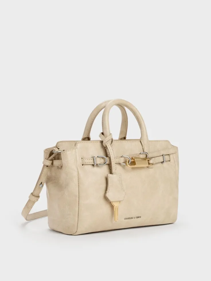 Mini Delfina Belted Tote Bag