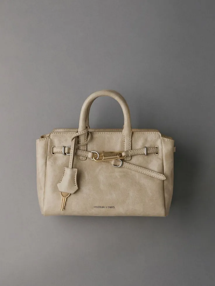 Mini Delfina Belted Tote Bag