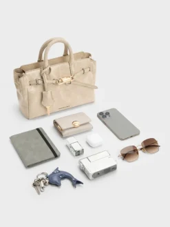 Mini Delfina Belted Tote Bag