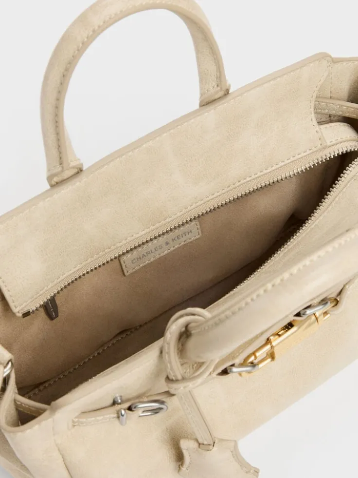 Mini Delfina Belted Tote Bag