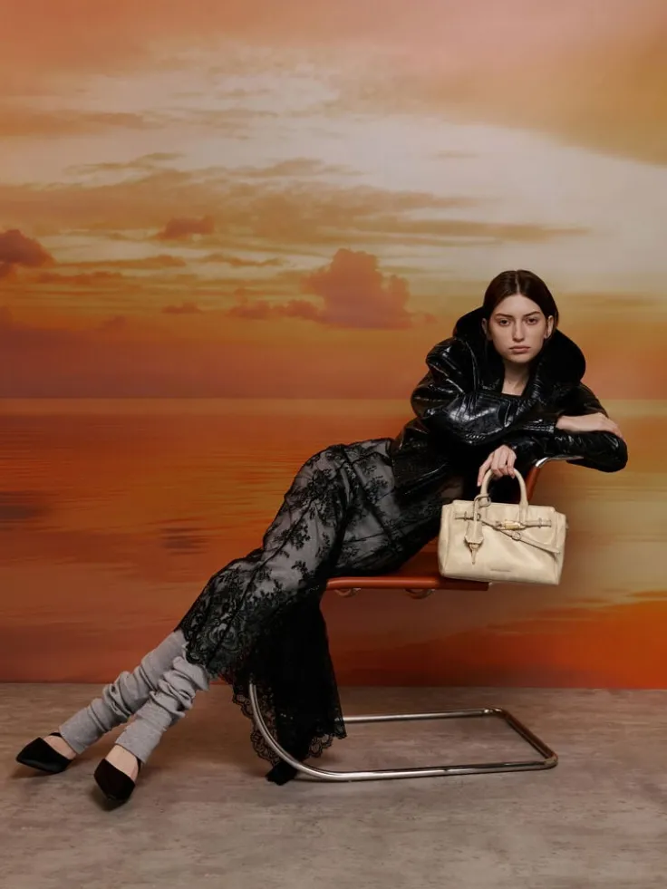 Mini Delfina Belted Tote Bag