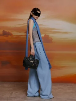 Mini Delfina Belted Tote Bag