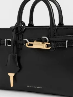 Mini Delfina Belted Tote Bag