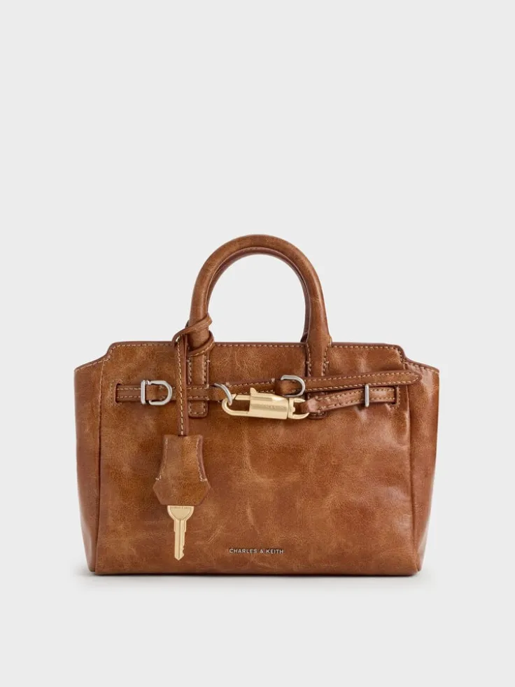 Mini Delfina Belted Tote Bag