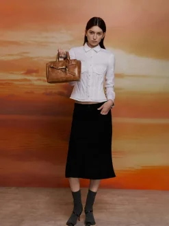 Mini Delfina Belted Tote Bag