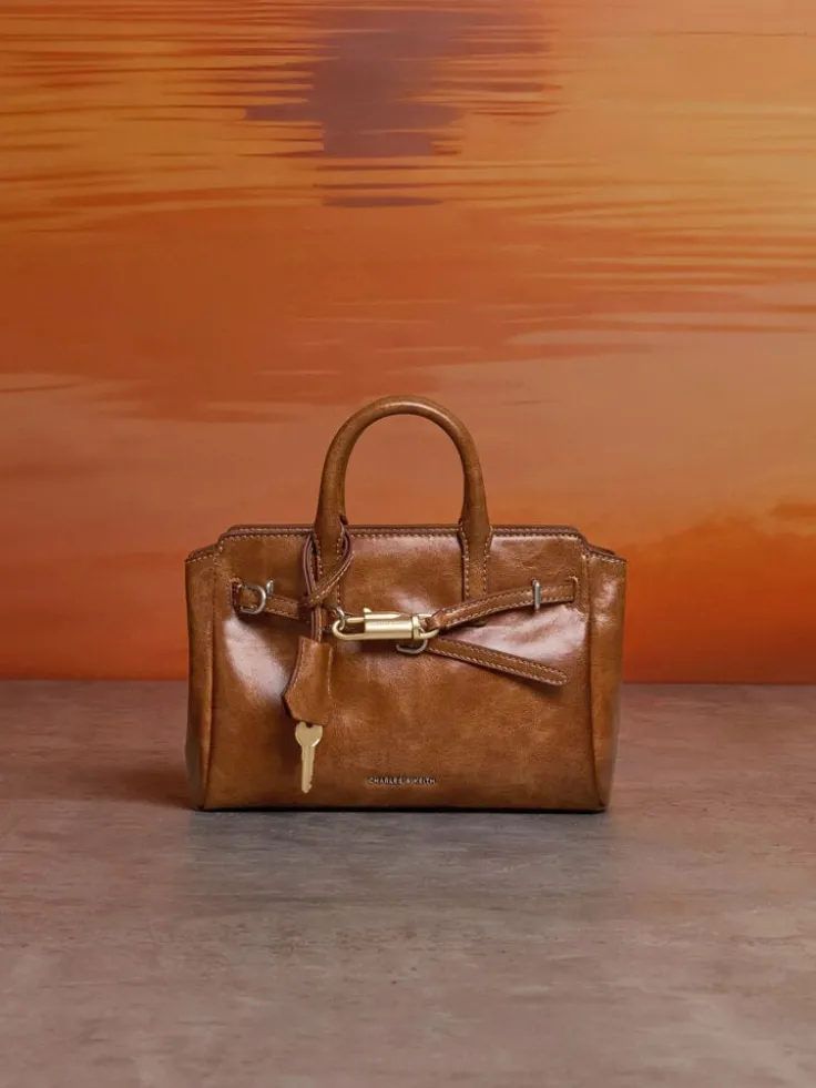 Mini Delfina Belted Tote Bag