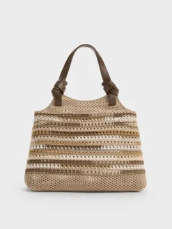 Mini Ida Multi-Stripe Knitted Tote Bag