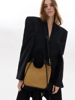 Mini Sianna Contrast-Trim Tote Bag