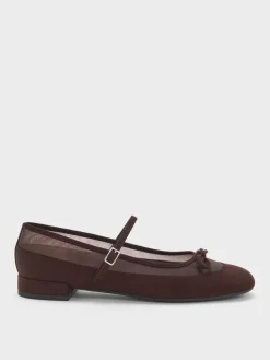 Mulligan Faux Suede & Mesh Mary Janes