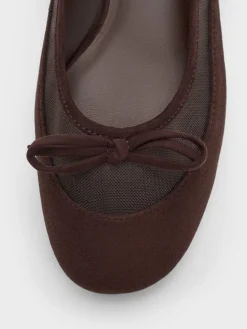 Mulligan Faux Suede & Mesh Mary Janes