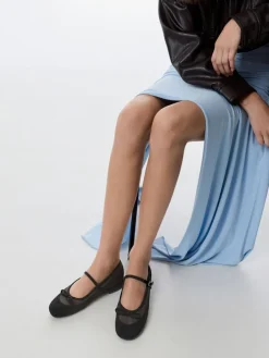 Mulligan Faux Suede & Mesh Mary Janes