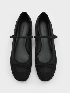 Mulligan Faux Suede & Mesh Mary Janes