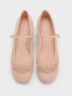 Mulligan Faux Suede & Mesh Mary Janes