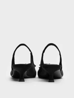 Mulligan Mesh Bow Slingback Pumps