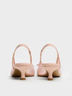 Mulligan Mesh Bow Slingback Pumps