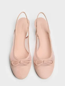 Mulligan Mesh Bow Slingback Pumps