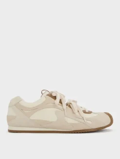 Nylon & Suede Double-Lace Sneakers