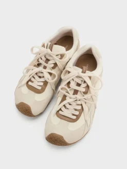 Nylon & Suede Double-Lace Sneakers