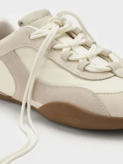 Nylon & Suede Top-Flap Sneakers