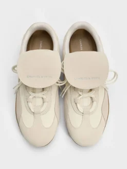 Nylon & Suede Top-Flap Sneakers