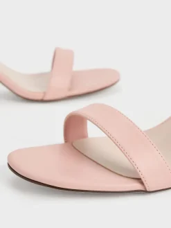 Oleana Clear Trapeze Heel Sandals