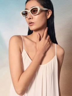 Onyx Cat-Eye Sunglasses