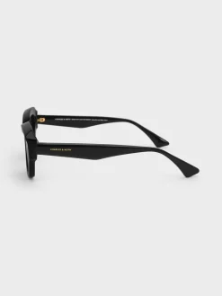 Onyx Cat-Eye Sunglasses