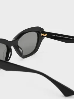 Onyx Cat-Eye Sunglasses