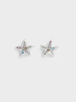 Orinda Crystal Starfish Stud Earrings