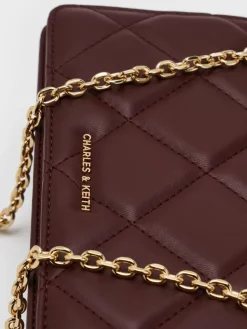 Paffuto Quilted Chain-Handle Long Wallet