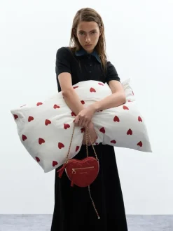 Paffuto Quilted Heart Crossbody Bag