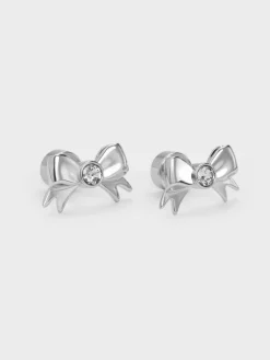Paige Crystal-Bow Stud Earrings