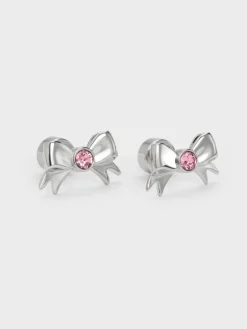 Paige Crystal-Bow Stud Earrings