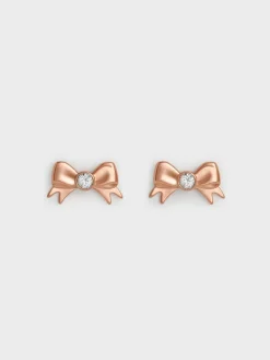 Paige Crystal-Bow Stud Earrings