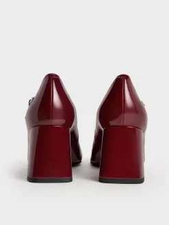 Patent Block-Heel Mary Jane Pumps