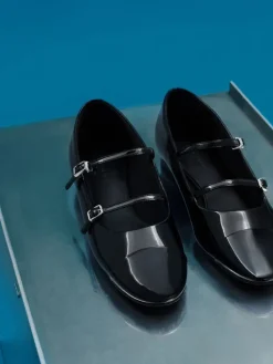 Patent Double-Strap Mary Janes