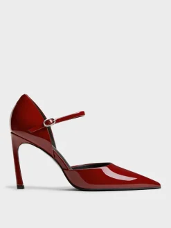 Patent Pointed D'Orsay Stiletto Pumps