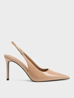 Patent Pointed Slingback Pumps