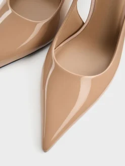Patent Pointed Slingback Pumps