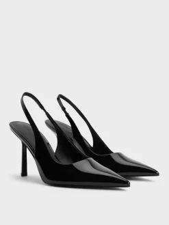 Patent Pointed Slingback Pumps