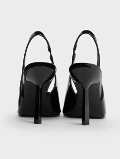 Patent Pointed Slingback Pumps