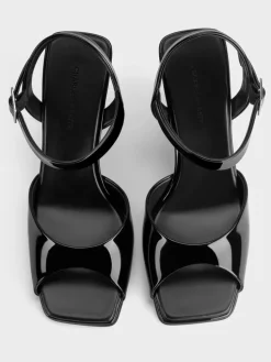 Patent Translucent-Heel Wedges