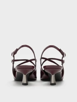 Pauline Patent Crossover Kitten Heels