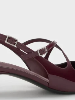 Pauline Patent Crossover Kitten Heels