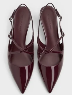 Pauline Patent Crossover Kitten Heels