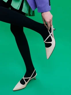Pauline Patent Crossover Kitten Heels