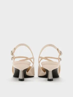 Pauline Patent Crossover Kitten Heels