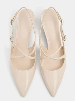Pauline Patent Crossover Kitten Heels