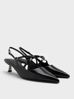 Pauline Patent Crossover Kitten Heels
