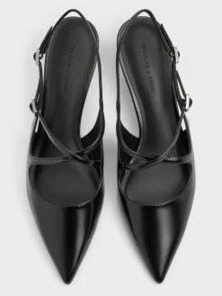 Pauline Patent Crossover Kitten Heels